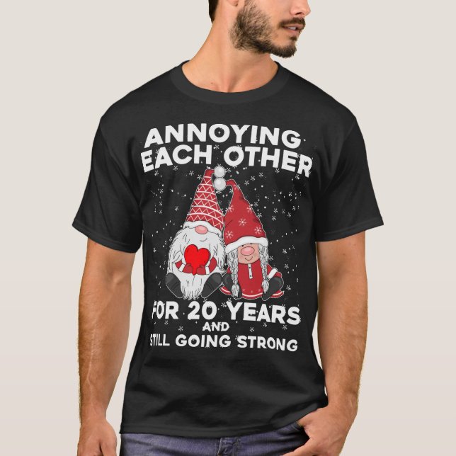 Camiseta Divertido 20 años de Navidades que se casan con pa (Anverso)