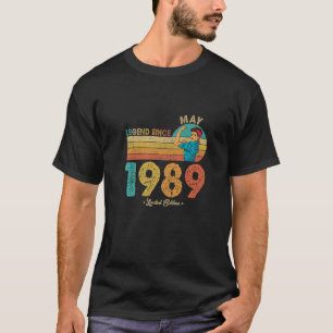 Camiseta Divertido 33º Cumpleaños Mayo 1989 Leyenda Desde 1