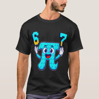 Camiseta Divertido 3.14 6 7 meme nerd matemático genz brain