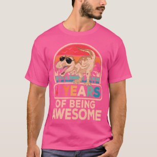 Camiseta Divertido 4 Años De Ser Impresionante Dinosa En El