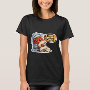 Camiseta Divertido 5 Minutos Más Hermano Manta Perezoso Mañ