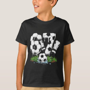 Camiseta Divertido 67 Fútbol Goteo Número 67 Fútbol