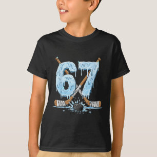 Camiseta Divertido 67 Hockey sobre Hielo Goteo Número 67 Ho