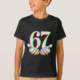 Camiseta Divertido 67 Mano Seis Siete Meme Gen Alpha Argot
