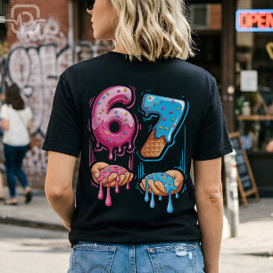 Camiseta Divertido 67 Meme Donut Helado Argot Gen Alfa