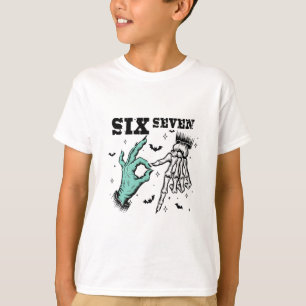Camiseta Divertido 67 Meme Espeluznante Esqueleto Seis Siet