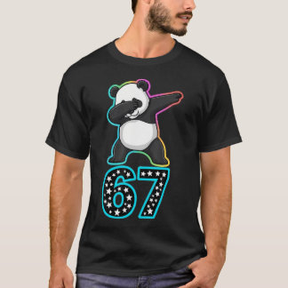 Camiseta Divertido 67 Meme Panda Hace Dabbing Arcoíris Gen