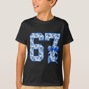 Camiseta Divertido 67 Seis Siete Coqueta Femenina Azul Toil