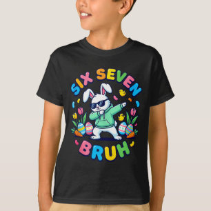 Camiseta Divertido 67 seis siete meme bruh conejo haciendo 