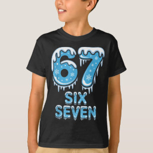 Camiseta Divertido 67 Seis Siete Meme Hielo Nieve Invierno