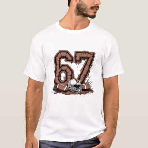Camiseta Divertido 6-7 Goteo Fútbol Americano 67 Seis Siete