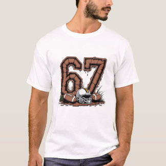 Camiseta Divertido 6-7 Goteo Fútbol Americano 67 Seis Siete