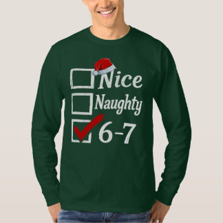 Camiseta Divertido 6-7 Meme Bonito Travieso 67 Navidad Rotu