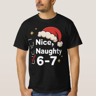 Camiseta Divertido 6 7 Meme Bonito Travieso 67 Navidad Rotu