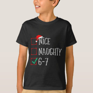 Camiseta Divertido 6-7 Meme Bonito Travieso 67 Navidad Seis