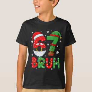 Camiseta Divertido 6 7 Seis Siete Hermano Meme Navidad Sant