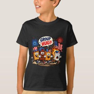Camiseta Divertido abrazo grupal de malvavisco patriótico d