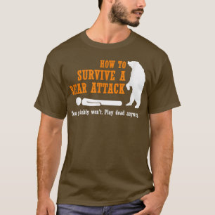 Camiseta Divertido acampar cómo sobrevivir a un ataque de o