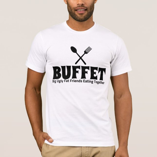 Camiseta Divertido acrónimo bufé (Anverso)