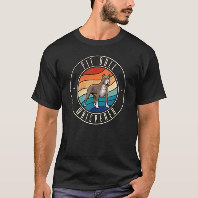 Camiseta Divertido adiestrador de Pit Bull (Anverso)