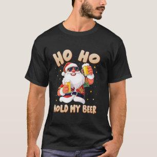 Camiseta Divertido aguanta mi cerveza riéndose del Fiesta d