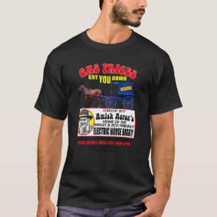 Camiseta Divertido Ahorra Dinero Gas Amish Caballo Eléctric