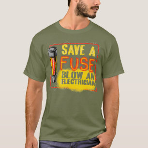 Camiseta Divertido Ahorro De Un Golpe De Fuga Un Ventilador