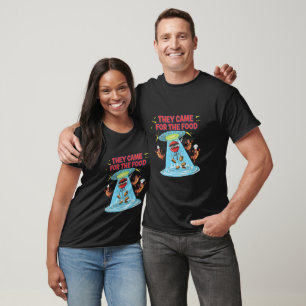 Camiseta Divertido Alien BBQ OVNI Abducción Hot Dogs Hambur
