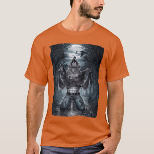Camiseta Divertido Alpha Meme Hombre Lobo Desgarrando vinta