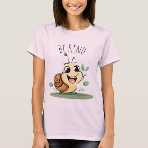 Camiseta Divertido Amable sonriente Caracol Caracol Ser ama