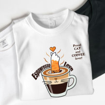 Divertido Amante de Café Rústico y Acogedor y Gato