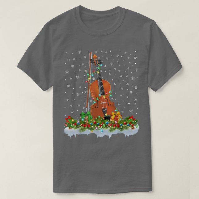 Camiseta Divertido amante de la música en violín a juego co (Diseño del anverso)