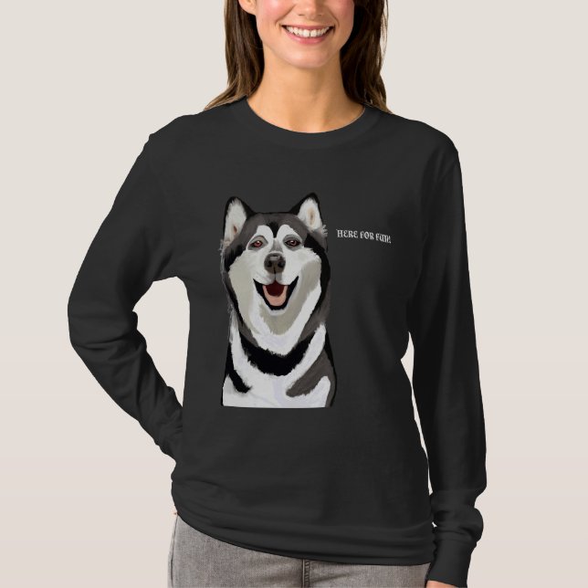 Camiseta Divertido amante Husky (Anverso)