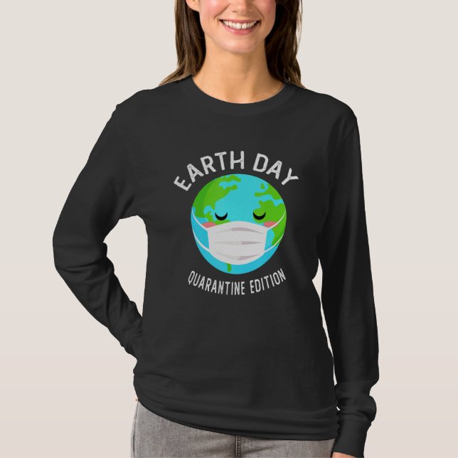 Camiseta Divertido ambientalista Face Mask Happy Earth Day (Anverso)