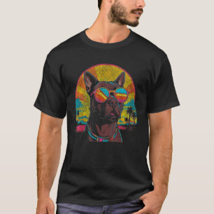 Camiseta Divertido American Pit Bull Terrier Con Gafas De S