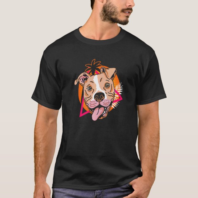 Camiseta Divertido American Pit Bull Terrier  Perro Pit Bul (Anverso)