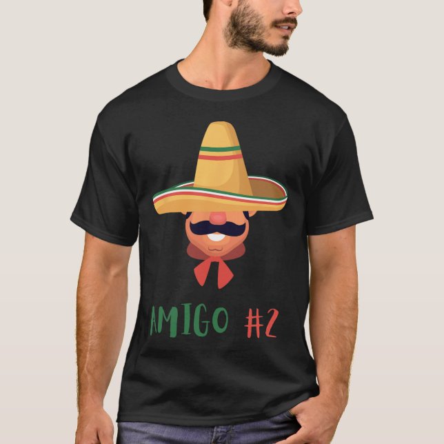 Camiseta Divertido Amigo Mexicano #2 Grupo coincidiendo Diy (Anverso)