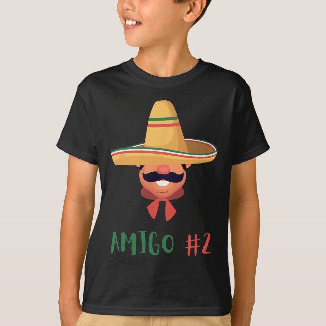 Camiseta Divertido Amigo Mexicano #2 Grupo coincidiendo Diy (Anverso)