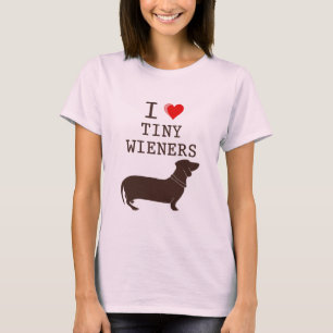 Camiseta Divertido Amo Wiener Dachshund Pequeño