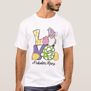 Camiseta Divertido AMOR Gnome Bunny Pediatría de enfermeras