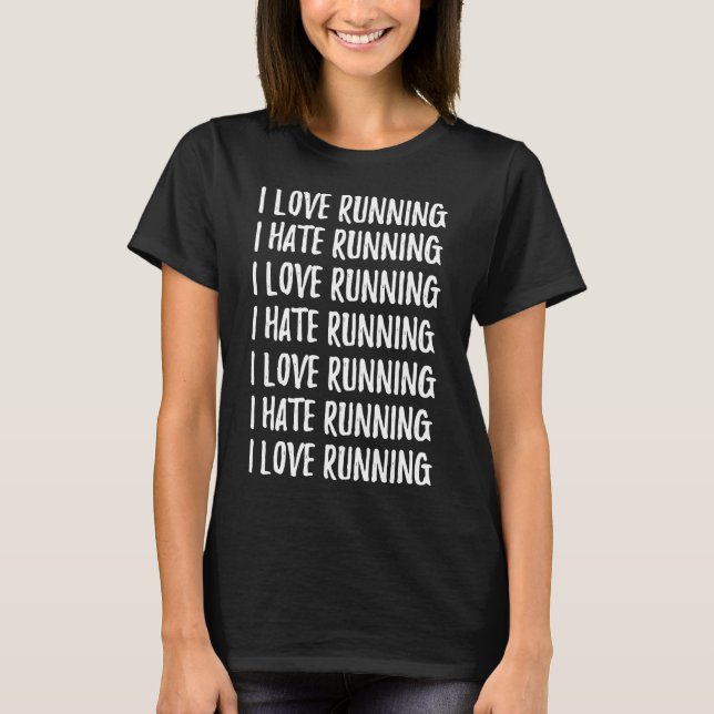 Camiseta Divertido amor odio correr maratonista (Anverso)