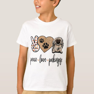 Camiseta Divertido amor por la paz Pekingese Perro Lover