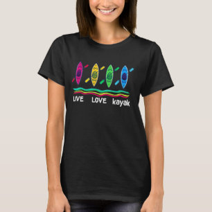 Camiseta Divertido Amor Vivo Kayak Arte Para Hombres Mujere