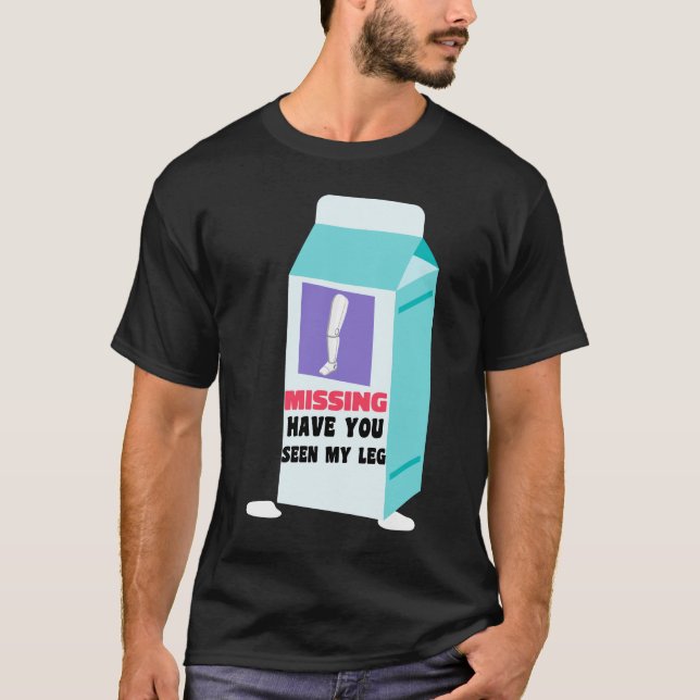 Camiseta Divertido amputado Personalizado de leche protésic (Anverso)