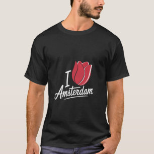Camiseta Divertido Ámsterdam Países Bajos Flor De Tulipán M