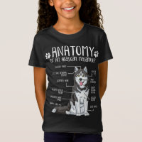 Divertido anatomía Alaskan Malamute Perro Lover
