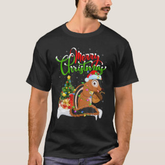 Camiseta Divertido animal de Chipmunk amante Navidad ilumin