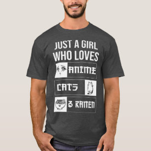 Camiseta Divertido anime imprime solo a un Chica que ama lo