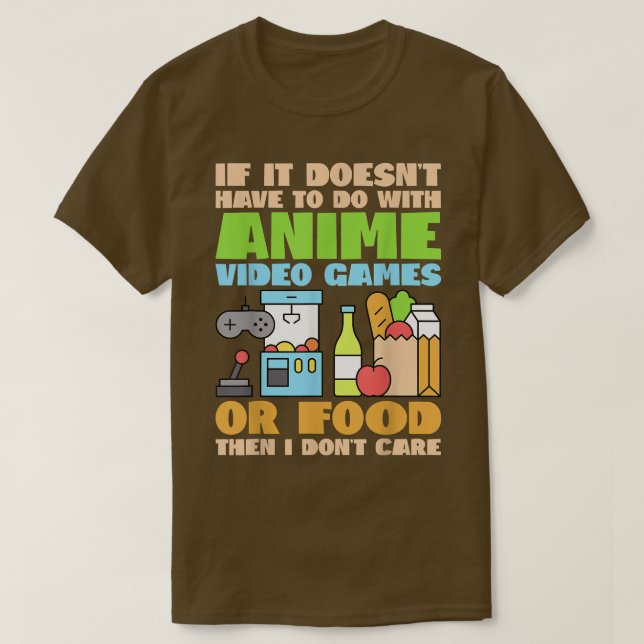 Camiseta Divertido Anime Tee Si No Son Videojuegos De Anime (Diseño del anverso)