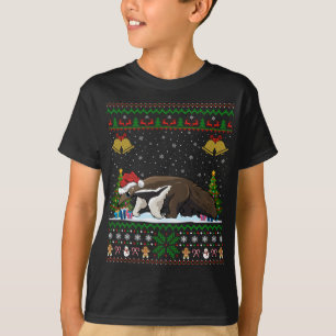Camiseta Divertido Anteater Xmas Gift Santa Hat Ugly Anteat